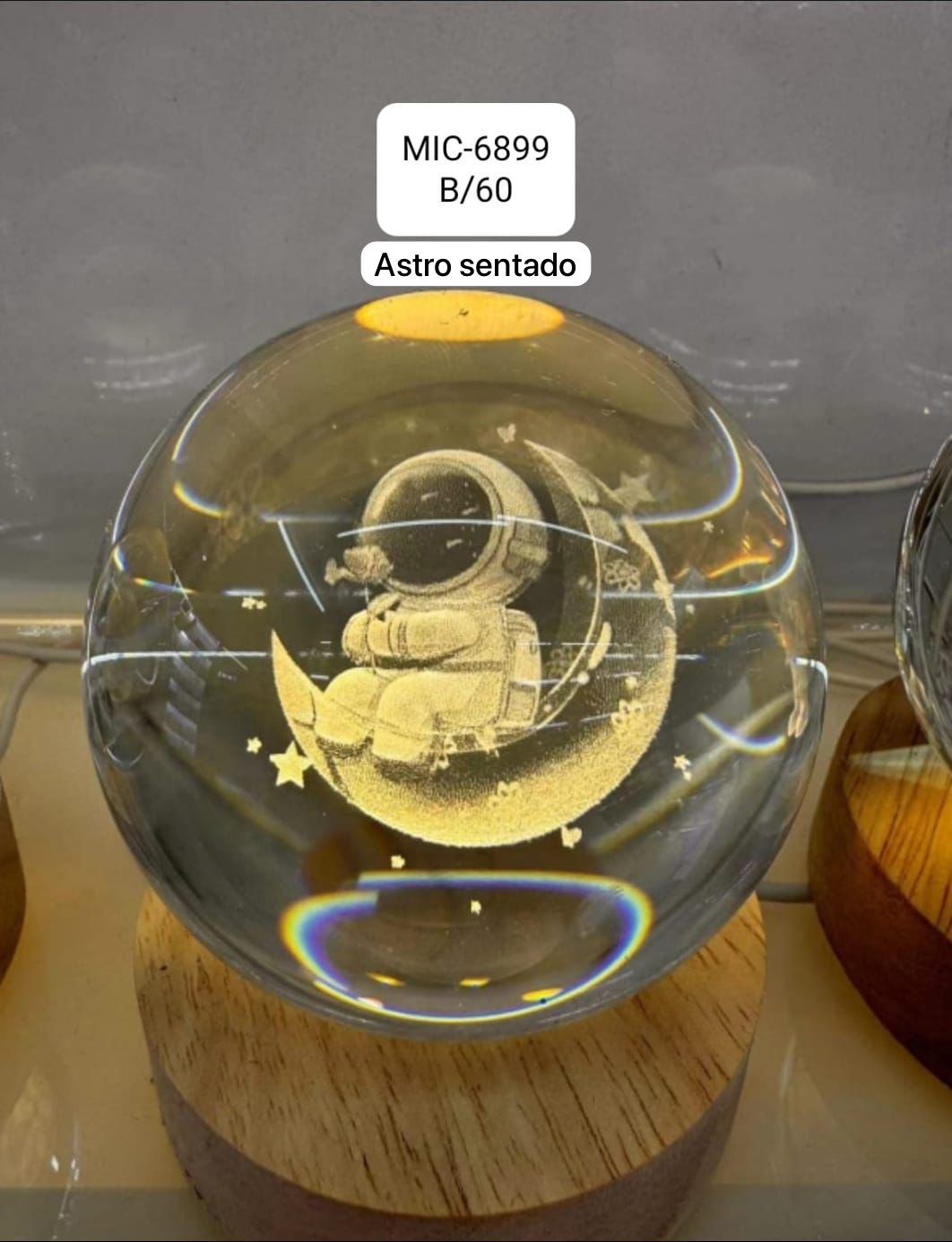 Esfera De Cristal Luz Led