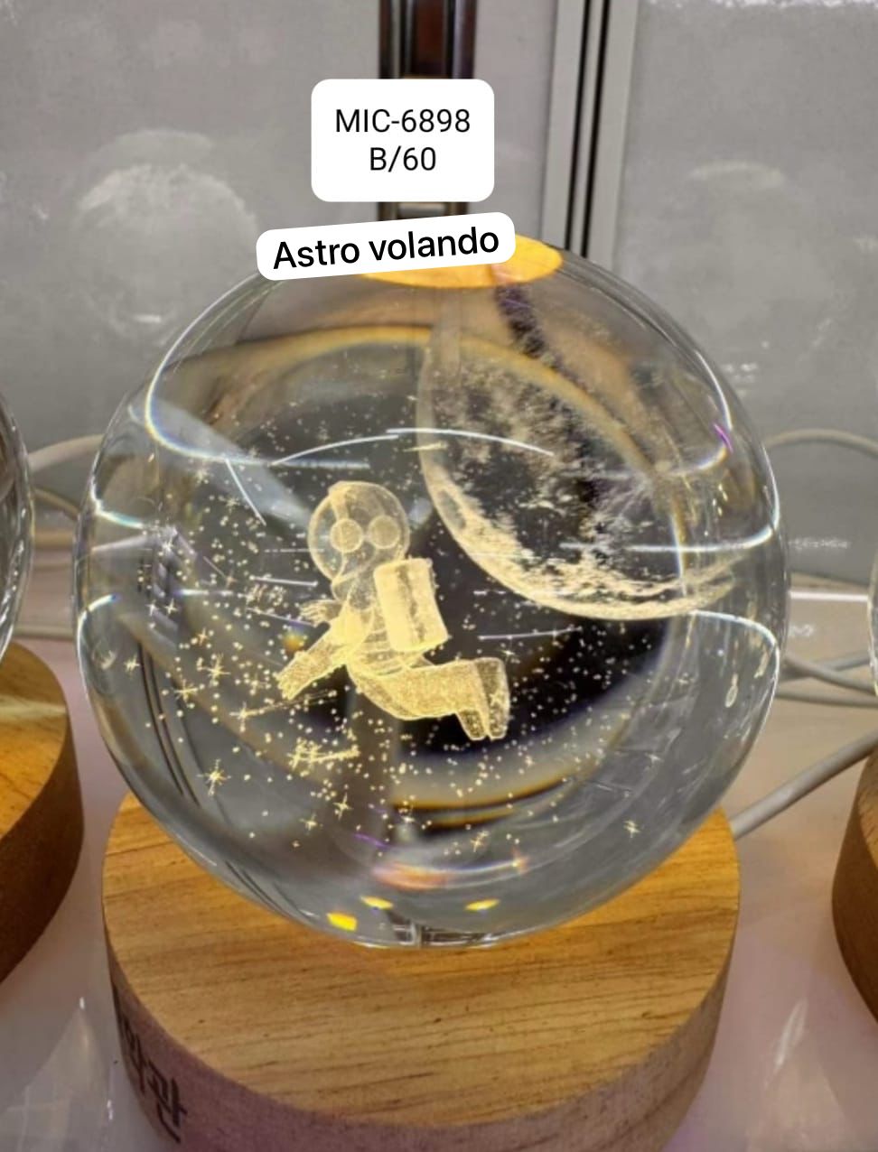 Esfera De Cristal Luz Led