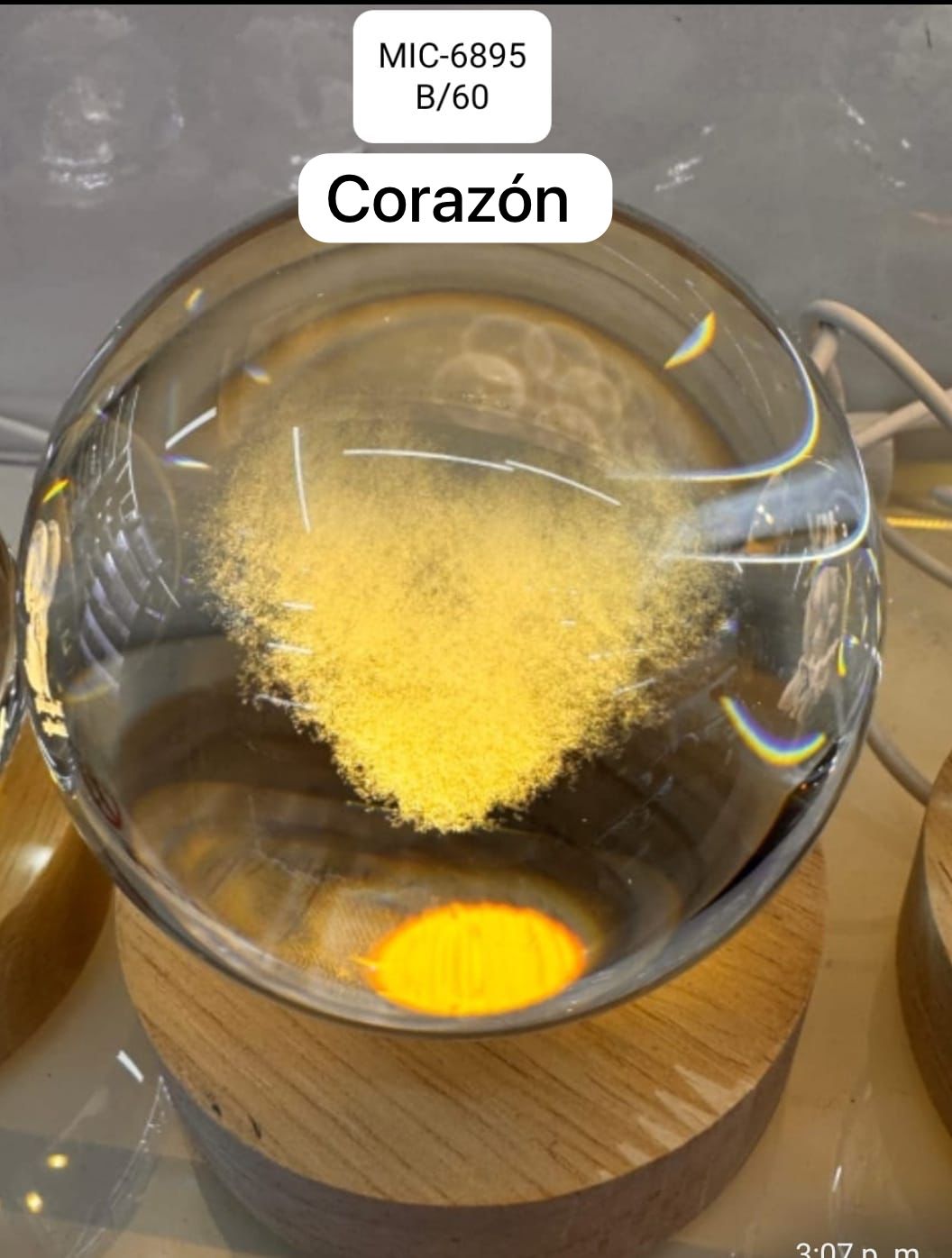 Esfera De Cristal Luz Led